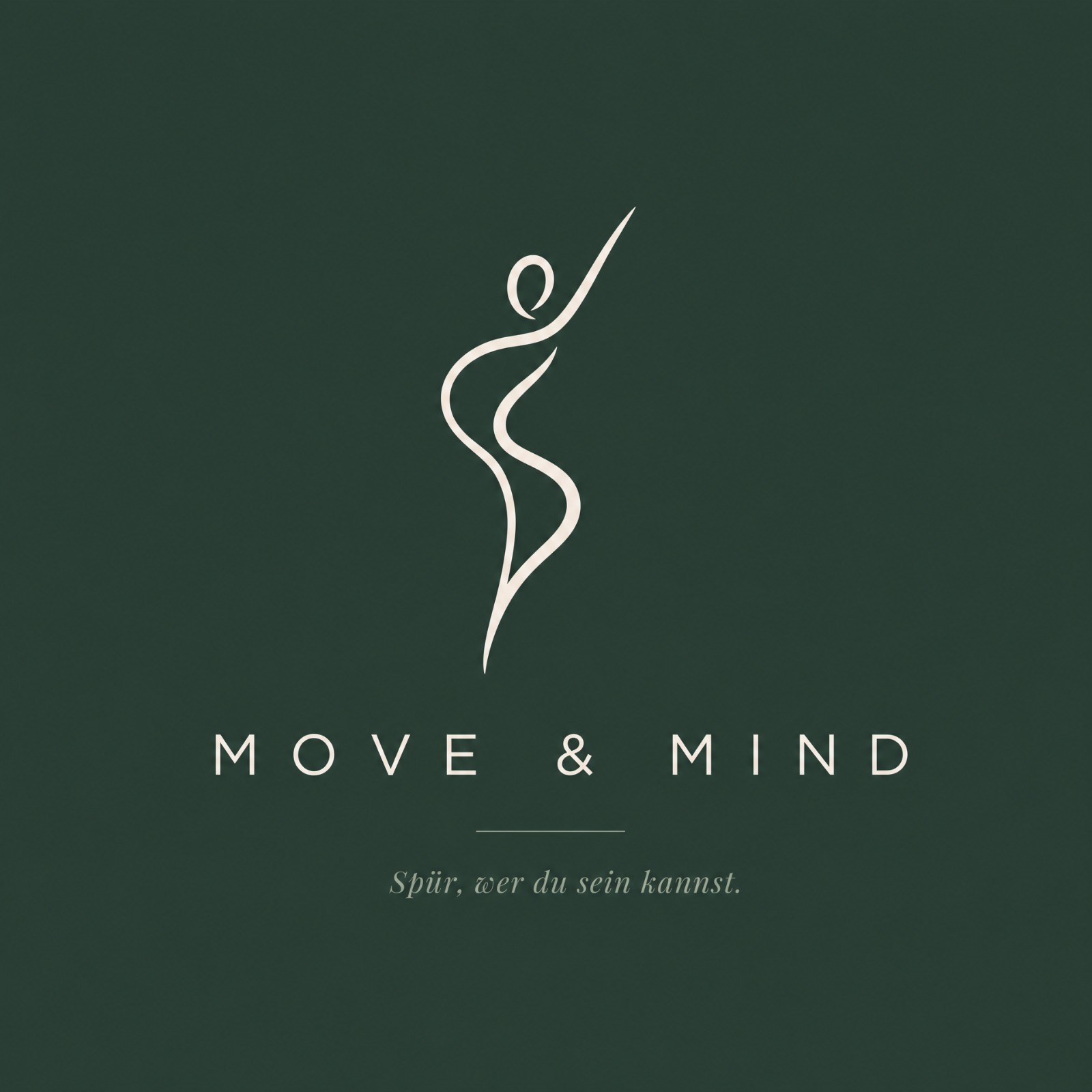 Move und Mind Logo mit dem Claim: Spür, wer du sein kannst.